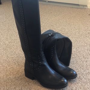 Black Leather Riding Boots